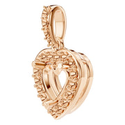 Accented Halo Pendant - Heart 5mm