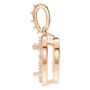 Accented Halo Pendant - Heart 5mm
