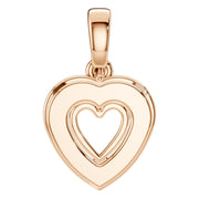 Accented Halo Pendant - Heart 5mm