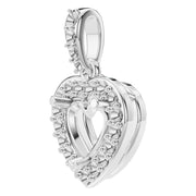 Accented Halo Pendant - Heart 5mm