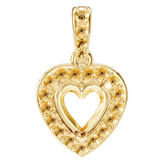 Accented Halo Pendant - Heart 5mm