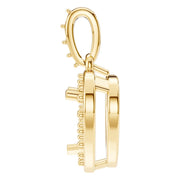 Accented Halo Pendant - Heart 5mm