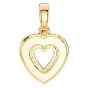 Accented Halo Pendant - Heart 5mm