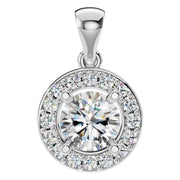 Halo Pendant - Round 5mm