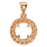 Halo Pendant - Round 5mm