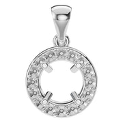 Halo Pendant - Round 5mm