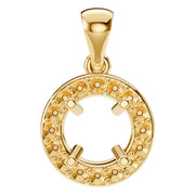 Halo Pendant - Round 5mm