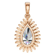 Halo Pendant - Pear 10.3x7mm