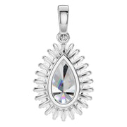 Halo Pendant - Pear 10.3x7mm