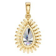 Halo Pendant - Pear 10.3x7mm