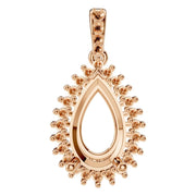 Halo Pendant - Pear 10.3x7mm