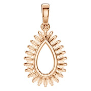 Halo Pendant - Pear 10.3x7mm