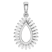Halo Pendant - Pear 10.3x7mm