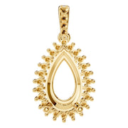 Halo Pendant - Pear 10.3x7mm