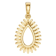 Halo Pendant - Pear 10.3x7mm