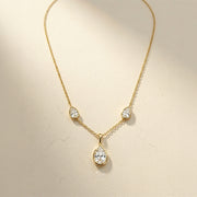 2.5 ctw Pear Pendant Necklace