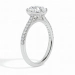 Penelope Solitaire Pave Heart Ring-Dileti
