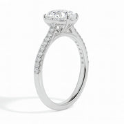 Penelope Solitaire Pave Heart Ring-Dileti
