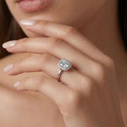 Halo Cushion Ring