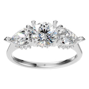 Accented Three Stone Ring - Round 5.5mm