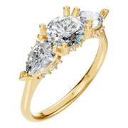 Accented Three Stone Ring - Round 5.5mm