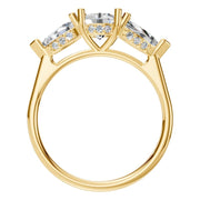 Accented Three Stone Ring - Round 5.5mm