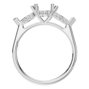 Accented Three Stone Ring - Round 5.5mm