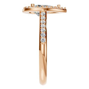 Accented Halo Ring - Pear 8x5mm
