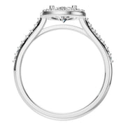 Accented Halo Ring - Pear 8x5mm