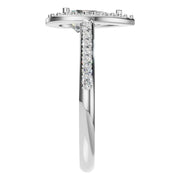 Accented Halo Ring - Pear 8x5mm