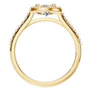 Accented Halo Ring - Pear 8x5mm