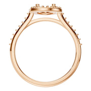 Accented Halo Ring - Pear 8x5mm