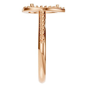 Accented Halo Ring - Pear 8x5mm
