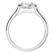 Accented Halo Ring - Pear 8x5mm