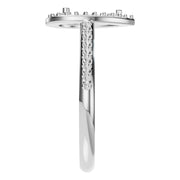 Accented Halo Ring - Pear 8x5mm