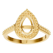 Accented Halo Ring - Pear 8x5mm