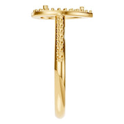 Accented Halo Ring - Pear 8x5mm