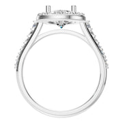 Accented Halo Ring - Pear 10x6mm