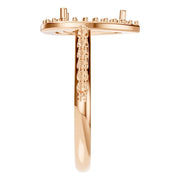 Accented Halo Ring - Pear 10x6mm