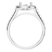 Accented Halo Ring - Pear 10x6mm