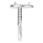 Accented Halo Ring - Pear 10x6mm