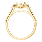 Accented Halo Ring - Pear 10x6mm