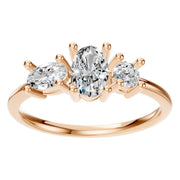 Three Stone Ring - Oval 6x4mm