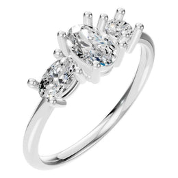 Oval Three Stone Ring