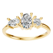 Three Stone Ring - Oval 6x4mm