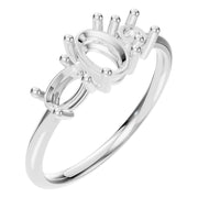 Three Stone Ring - Oval 6x4mm