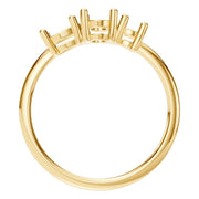 Three Stone Ring - Oval 6x4mm