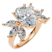 Seven Stone Ring - Oval 10.3x7mm