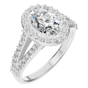 Accented Halo Ring - Oval 8x5.5mm