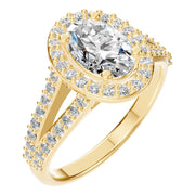 Accented Halo Ring - Oval 8x5.5mm